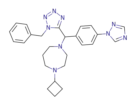 1-{(1-benzyl-1H-tetrazol-5-yl)[4-(1H-1,2,4-triazol-1-yl)phenyl]methyl}-4-cyclobutyl-1,4-diazepane