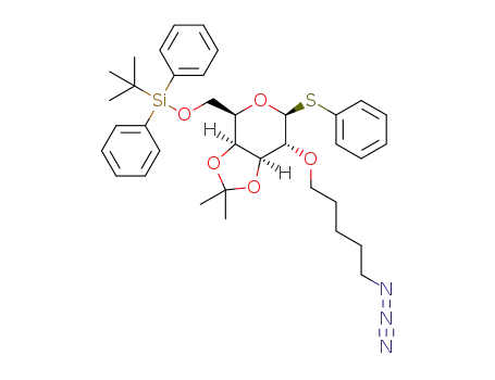 phenyl 3,4-O-isopropylidene-6-O-tert-butyldiphenylsilyl-2-O-(5-azidopentyl)-1-thio-β-D-galactopyranoside