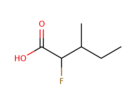 Molecular Structure of 6087-16-7 (2-fluoro-3-methylpentanoic acid)
