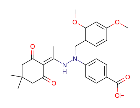 4-{N-(2,4-dimethoxybenzyl)-N'-[1-(4,4-dimethyl-2,6-dioxocyclohexylidene)ethyl]hydrazino}benzoic acid