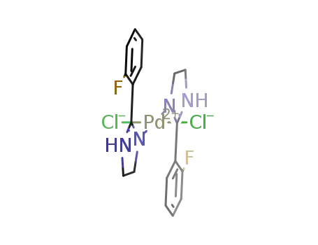 trans-dichlorobis[(2-o-fluorophenyl)-1H-imidazoline]palladium(II)
