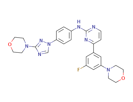 2-Pyrimidinamine, 4-[3-fluoro-5-(4-morpholinyl)phenyl]-N-[4-[3-(4-morpholinyl)-1H-1,2,4-triazol-1-yl]phenyl]-