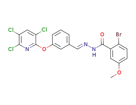 (E)-N'-(3-(3,5,6-trichloropyridin-2-yloxy)benzylidene)-2-bromo-5-methoxybenzohydrazide