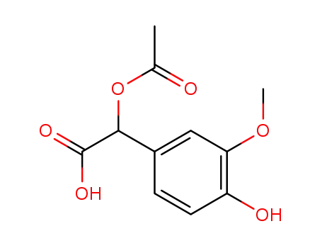 4-hydroxy-3-methoxyphenyl alpha acetoxyacetic acid