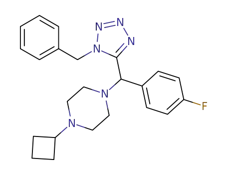C<sub>23</sub>H<sub>27</sub>FN<sub>6</sub>