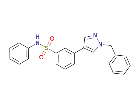 3-(1-benzyl-1H-pyrazol-4-yl)-N-phenylbenzenesulfonamide