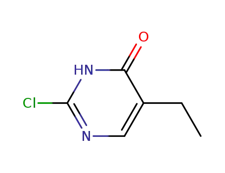 Molecular Structure of 844843-39-6 (4(1H)-Pyrimidinone, 2-chloro-5-ethyl-)