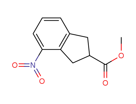 Molecular Structure of 888327-27-3 (1H-INDENE-2-CARBOXYLIC ACID, 2,3-DIHYDRO-4-NITRO-, METHYL ESTER)