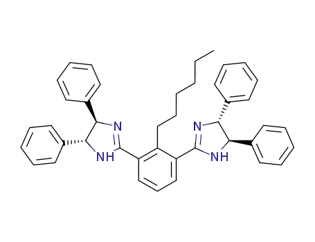 2,6-di[(4R,5R)-4,5-diphenyl-4,5-dihydro-1H-imidazol-2-yl]-1-hexylbenzene
