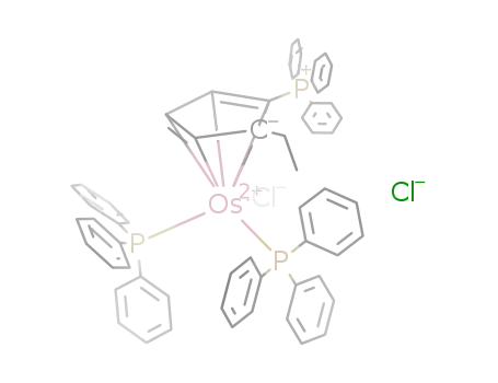 (P(C<sub>6</sub>H<sub>5</sub>)3)2Os(Cl)C<sub>5</sub>H<sub>3</sub>(P(C<sub>6</sub>H<sub>5</sub>)3)CH<sub>2</sub>CH<sub>3</sub><sup>(1+)</sup>*Cl<sup>(1-)</sup>=[(P(C<sub>6</sub>H<sub>5</sub>)3)2Os(Cl)C<sub>5</sub>H<sub>3</sub>(P(C<sub>6</sub>H<sub>5</sub>)3)CH<sub>2</sub>CH<sub>3</sub>]Cl