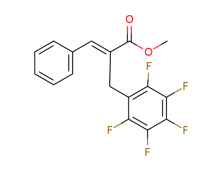 Molecular Structure of 1262522-06-4 (methyl 2-[(pentafluorophenyl)methyl]-3-phenylacrylate)