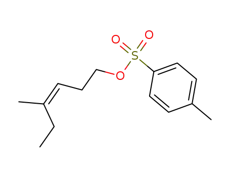 Molecular Structure of 40576-40-7 (Toluene-4-sulfonic acid (Z)-4-methyl-hex-3-enyl ester)