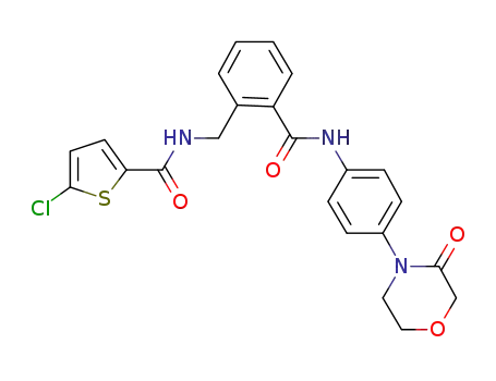 N-{2-[4-(3-oxomorpholin-4-yl)phenylcarbamoyl]benzyl}-5-chlorothiophene-2-carboxamide