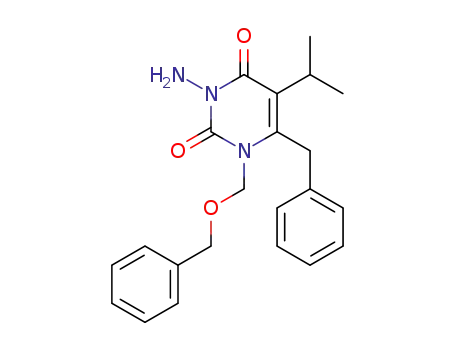3-amino-6-benzyl-1-(benzyloxymethyl)-5-isopropylpyrimidine-2,4(1H,3H)-dione