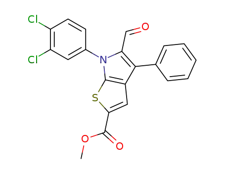 methyl 6-(3,4-dichloro-phenyl)-5-formyl-4-phenyl-6H-thieno[2,3-b]pyrrole-2-carboxylate