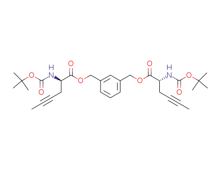 (R)-2-tert-butoxycarbonylamino-hex-4-ynoic acid 3-((R)-2-tert-butoxycarbonylamino-hex-4-ynoyloxy)benzyl ester