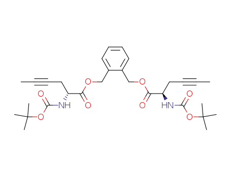 (R)-2-tert-butoxycarbonylamino-hex-4-ynoic acid 2-((R)-2-tert-butoxycarbonylamino-hex-4-ynoyloxy)benzyl ester