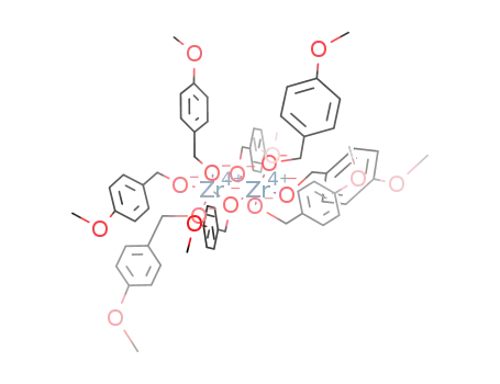 Molecular Structure of 1266659-66-8 ([Zr(O-CH<sub>2</sub>-4-OMeC<sub>6</sub>H<sub>4</sub>)4]2)