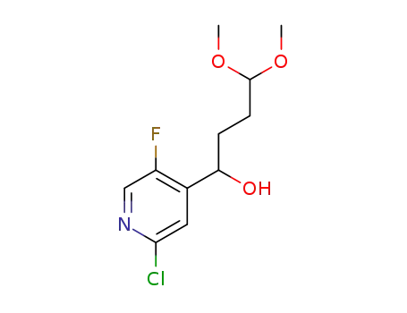 1-(2-chloro-5-fluoro-pyridin-4-yl)-4,4-dimethoxy-butan-1-ol