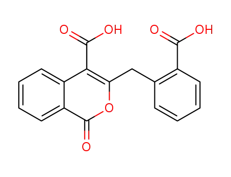 3-(2-carboxybenzyl)-1-oxo-1H-isochromene-4-carboxylic acid