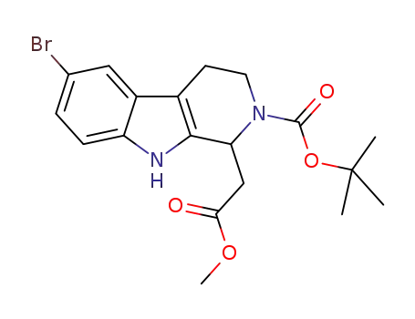 tert-butyl 6-bromo-1-(2-methoxy-2-oxoethyl)-3,4-dihydro-1H-pyrido[3,4-b]indole-2(9H)-carboxylate