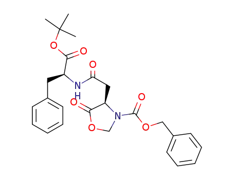 tert-Butyl N-((4R)-benzyloxycarbonyl-5-oxooxazolidin-4-yl-acetyl)-(2S)-phenylalaninate