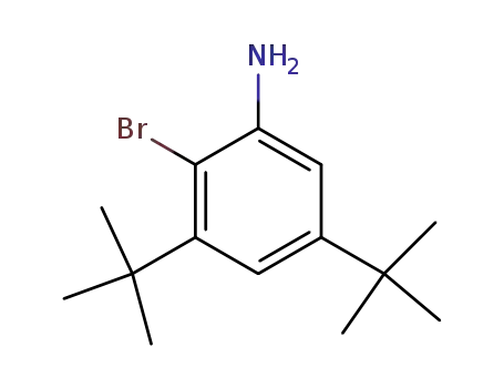 Molecular Structure of 63316-20-1 (Benzenamine, 2-bromo-3,5-bis(1,1-dimethylethyl)-)