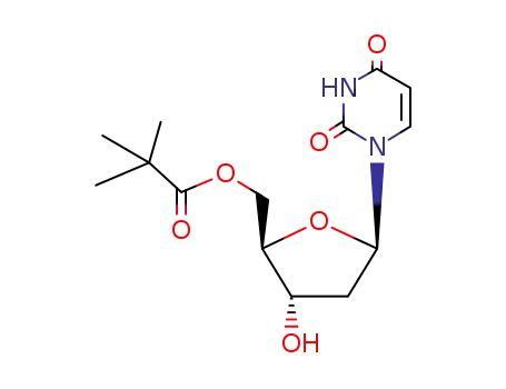 Molecular Structure of 57846-84-1 (<i>O</i><sup>5'</sup>-(2,2-dimethyl-propionyl)-2'-deoxy-uridine)
