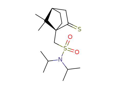 Molecular Structure of 213532-59-3 ((1S)-N,N-bis(1-methylethyl)-7,7-dimethyl-2-thioxobicyclo[2.2.1]heptane-1-methanesulfonamide)