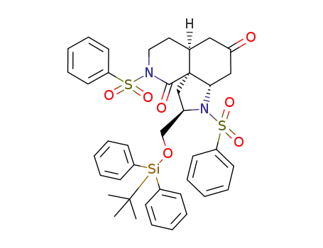 3,9-bis-benzenesulfonyl-2-(<i>tert</i>-butyl-diphenyl-silanyloxymethyl)-octahydro-3,9-diaza-cyclopenta[<i>d</i>]naphthalene-5,10-dione