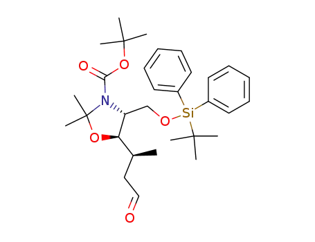 (4R,5R)-4-(tert-Butyl-diphenyl-silanyloxymethyl)-2,2-dimethyl-5-((S)-1-methyl-3-oxo-propyl)-oxazolidine-3-carboxylic acid tert-butyl ester