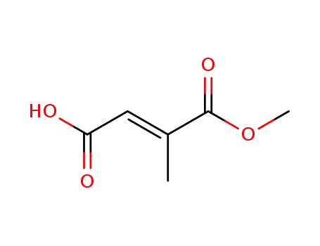 Molecular Structure of 39529-95-8 ((E)-4-methoxy-3-methyl-4-oxobut-2-enoic acid)