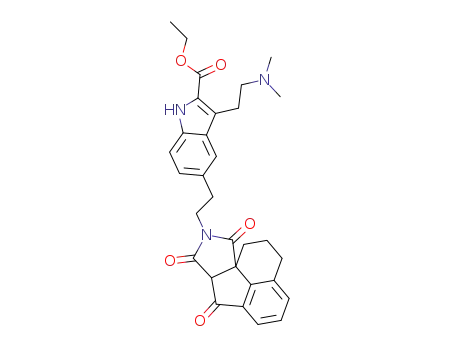 Ethyl 5-[2-(1,3,4-trioxo-2,3,5,6,10,10a-hexahydro-1H,4H-acenaphtho[1,8a-c]pyrrolyl)ethyl]-3-[2-(dimethylamino)ethyl]-1H-indole-2-carboxylate