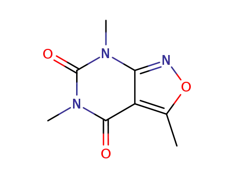 Molecular Structure of 65183-48-4 (3,5,7-trimethyl[1,2]oxazolo[3,4-d]pyrimidine-4,6(5H,7H)-dione)