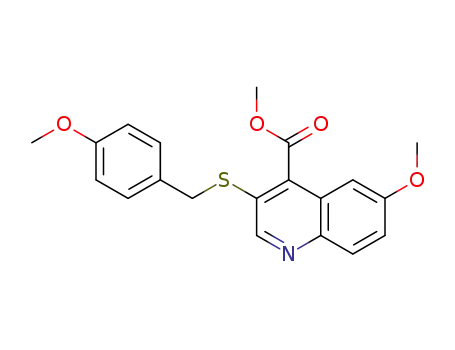 6-methoxy-3-(4-methoxy-benzylsulfanyl)-quinoline-4-carboxylic acid methyl ester