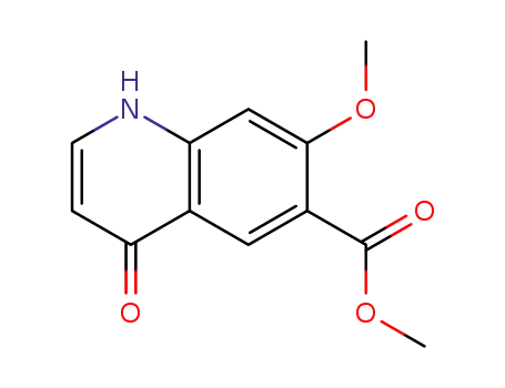 Molecular Structure of 205448-65-3 (Methyl 7-Methoxy-4-oxo-1,4-dihydroquinoline-6-carboxylate)