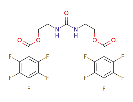 Molecular Structure of 1310688-46-0 ((carbonylbis(azanediyl))bis(ethane-2,1-diyl) bis(2,3,4,5,6-pentafluorobenzoate))