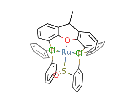 Molecular Structure of 1313371-86-6 (Ru(P,O,P-xantphos)(S-dmso)Cl<sub>2</sub>)