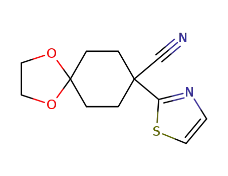 8-(1,3-thiazol-2-yl)-1,4-dioxaspiro[4.5]decane-8-carbonitrile