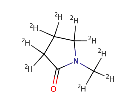 Molecular Structure of 185964-60-7 (1-Methyl-2-pyrrolidinone-d9, 97%(Isotopic))