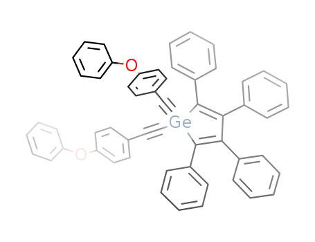 Molecular Structure of 1310710-02-1 (1,1-bis((4-phenoxyphenyl)ethynyl)-2,3,4,5-tetraphenylgermole)