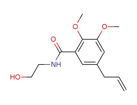 Molecular Structure of 26750-83-4 (5-Allyl-2,3-dimethoxy-N-(2-hydroxyethyl)benzamide)