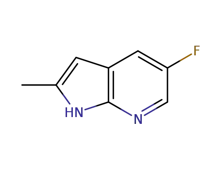 Molecular Structure of 145934-92-5 (1H-Pyrrolo[2,3-b]pyridine,5-fluoro-2-methyl-(9CI))