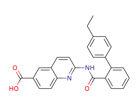 Molecular Structure of 1184656-57-2 (2-[(4'-ethylbiphenyl-2-carbonyl)-amino]-quinoline-6-carboxylic acid)