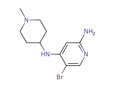Molecular Structure of 1137477-54-3 (5-bromo-N-4-(1-methylpiperidin-4-yl)pyridine-2,4-diamine)