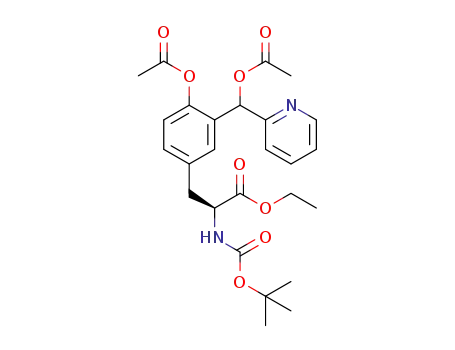ethyl 3-(4-acetoxy-3-(acetoxy(pyridin-2-yl)methyl)-phenyl)-2-((tert-butoxycarbonyl)amino)propanoate