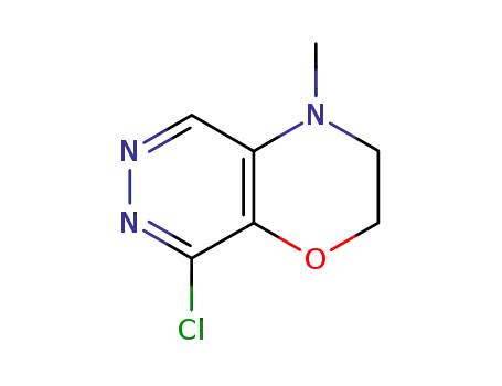 Molecular Structure of 66643-52-5 (8-Chloro-3,4-dihydro-4-methyl-2H-pyridazino[4,5-b][1,4]oxazine)