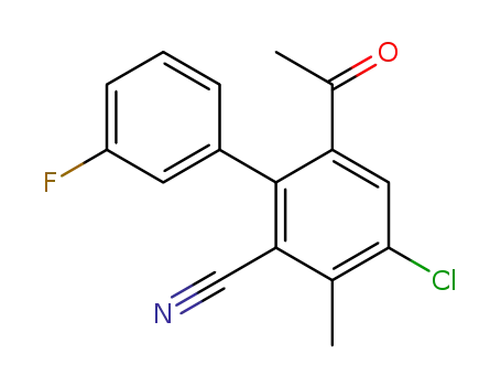 6-acetyl-4-chloro-3'-fluoro-3-methylbiphenyl-2-carbonitrile