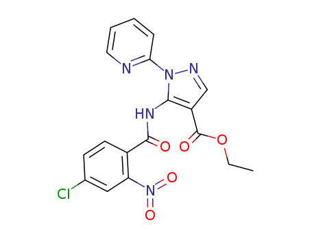 ethyl 5-(4-chloro-2-nitrobenzamido)-1-(pyridin-2-yl)-1H-pyrazole-4-carboxylate