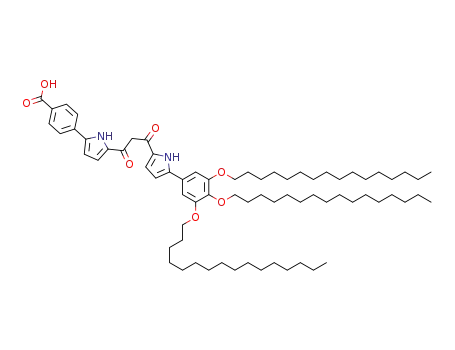 Molecular Structure of 1329059-18-8 (1-(5-(4-carboxyphenyl)pyrrol-2-yl)-3-(5-(3,4,5-trihexadecyloxyphenyl)pyrrol-2-yl)-1,3-propanedione)